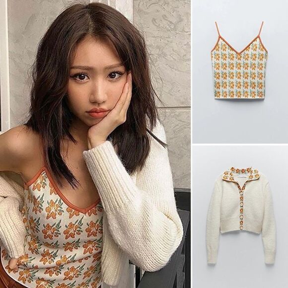 ZARA JACQUARD KNIT TOP  - Picture 5 of 10